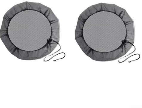 Filet de protection contre la pluie pour tonneau - Avec cordon de serrage - Couvercle de protection en maille fine - Pour seau d'eau de pluie - Pour le jardin et l'extérieur - 90 cm