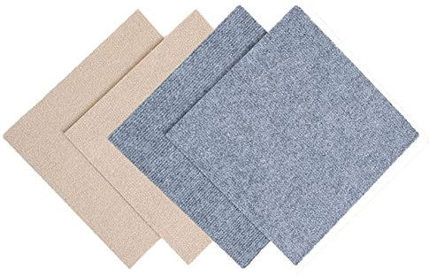 Piastrelle autoadesive per Moquette, 11,8 Piastrelle autoadesive morbide per Moquette, 8 Pezzi Quadrati, da staccare e attaccare, da Tagliare a piacimento, riutilizzabili, antisci