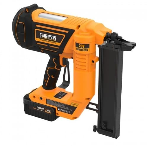 Freeman LD400 Akku Zaunklammergerät 38–50 mm – 20V Basic Version mit 18V Adapter – für 9G Zaunklammern – einstellbare Tiefe – für Draht- & Maschendrahtzaun Montage