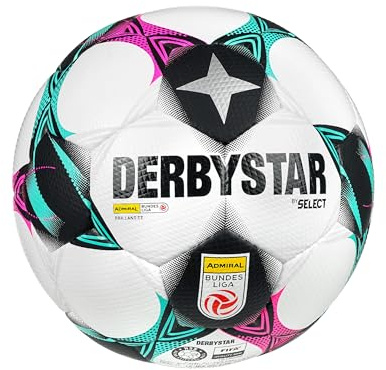 Derbystar Austria Admiral Bundesliga Brillant TT v25 Trainingsball Weiß weissschwarz, 4 Ohne Geschlecht