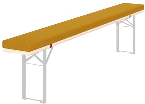 Garden Bench Cushion,100/120/140160/180CM Bench Seat Pad Outdoor with Removable Cover & Non-Slip Straps, 3CM Thick Seat Cushions for Beer Bench, Swings, Patio,B 12,150x23x3cm