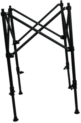 Klapptisch-Ersatzbein, verstellbare Beinerhöhung für Picknick, Camping, Outdoor, Grillen, Karbonstahl, Schwarz, S