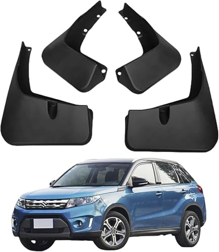 4 Pezzi Paraspruzzi Auto per Suzuki Vitara 2016-2019, Set Completo Anteriore e Posteriore Antispruzzo Impermeabile Protezione da Acqua
