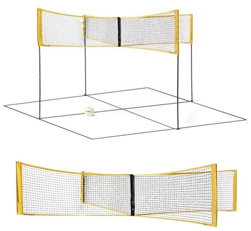 Beachvolleyball-Netz-Set – höhenverstellbares Sportnetz, strapazierfähiges Allwetter-Nylonnetz mit stabilen Rahmenstangen, schnelle Montage, tragbare Outdoor-Spielausrüstung | Hinterhof-strend-Pool-Pa