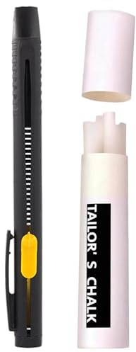 Bolígrafos borrables con calor, tiza de sastre recargable con 20 recambios, marcadores de tela lavables sin polvo para costura de tela, acolchado, bordado, suministros de arte para manualidades.-