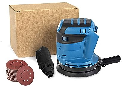 Lijadora, Lijadora eléctrica de 3 velocidades y 125mm, Motor Orbital aleatorio, amoladora de madera, pulidora, pulidora, lijadora(NO Battery NO Plug)