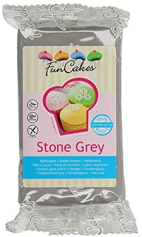 FunCakes Stone Gray Sockerpasta 250g, Fondant Sugarpaste Grå FC97850