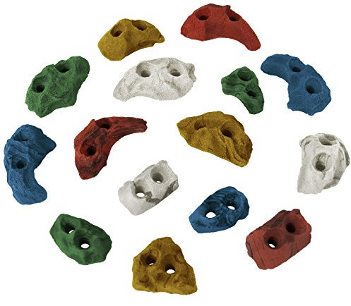 ALPIDEX Klettergriffe Klettersteine Tritte Größe XS - 15, 30, 60, 120 Stück, Farbe:bunt, Verpackungseinheit:15 Stück