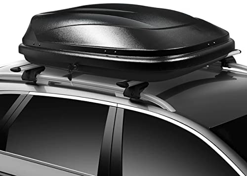 DNA MOTORING Rooftop Cargo Box Carrier Lockable Heavy Duty Car Top Storage Case, Capacity 110 Lbs, 53 L x 34 W x 15 H, 11 17 Cubic Ft.(Textured Black), PT-ZTL-8166-BK