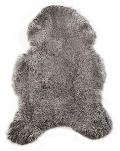 generisch LAMMFELL GRAU KURZWOLLIG ca. 100 x 60 cm ECHTES ÖKO Island SCHAFFELL GRAU GEFÄRBT