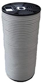Hummelt® SilverLine-Rope Flechtleine Seil Polyesterseil 8mm 100m weiß auf Rolle