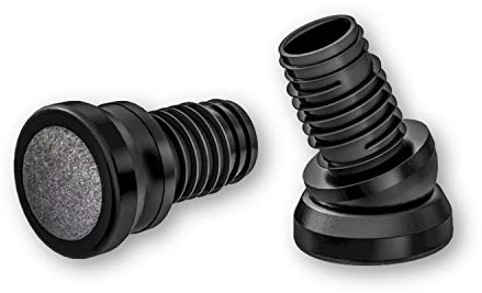 4 Fussstopfen/Stuhlgleiter mit Gelenk und Filzgleitfläche, Kunststoff/Filz (22 mm)