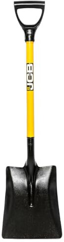 JCB 250mm x 320mm Square Open Socket Yard Shovel, Carbon Steel Forged Blade for Shovelling Tasks Such as Mixing, moving Aggregate, Soil, Sand, Cement, Industrial Waste, Farmyard Waste and Debris