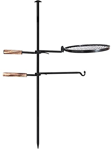 XUHE Outdoor Camping Fire Barbecue Grill, Multifunctional Assembly Grill Campfire Iron Round Barbecue Plate, Portable Foldable Camping Equipment, for Picnics, Backpacking Travel