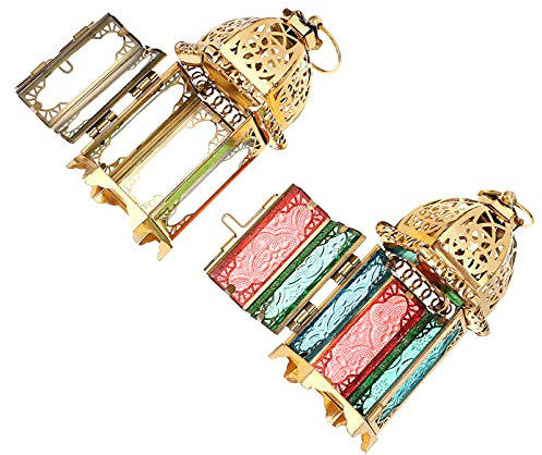 ibasenice 2stücke Kerzenhalter Vintage Aus Eisen Goldfarben Kreative Kerzenständer-deko Für Tischdecoration Für Wohnzimmer Schlafzimmer Feiertage Und Einzugsgeschenke