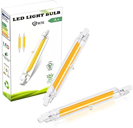 EIMOPE R7S LED 78mm 10W Dimmbar, R7S LED COB 78mm Glühbirne Ersetzt R7S 100W Halogen Leuchtmittel, Warmweiß 2700K, 1000LM 360-Grad-Licht, 2er Pack