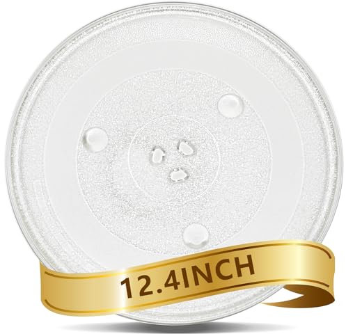 Ersatz-Mikrowellen-Glasplatte, kompatibel mit Panasonic, 31,5 cm, Mikrowellenteller, Drehteller, spülmaschinenfest, 31,5 cm