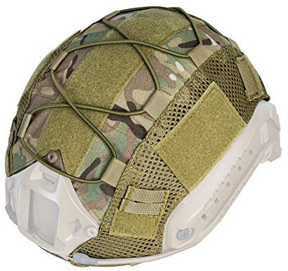 IDOGEAR Custodia per casco tattica per casco rapido, copertura per Airsoft in taglia M/L, militare Paintball caccia attrezzatura da tiro, 500D nylon (camo)