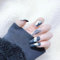Nagelpflaster zur Temperamentverbesserung, Nagelpflaster, tragbarer Nagel, Tik Tok, Online-Berühmtheit, schwarze Rosenleiter, schwarz-weißer Mix-and-Match-Stil, einzigartiges Design A (10-teiliges Pak