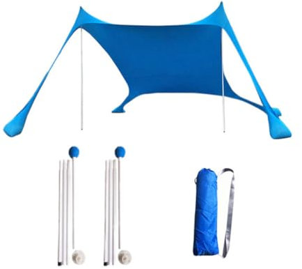 Happyyami Da Sole Multi-funzionale Per Esterni Ombrellone Da Spiaggia Compatto Protezione Uv Per Camping e Pesca Taglia Blu