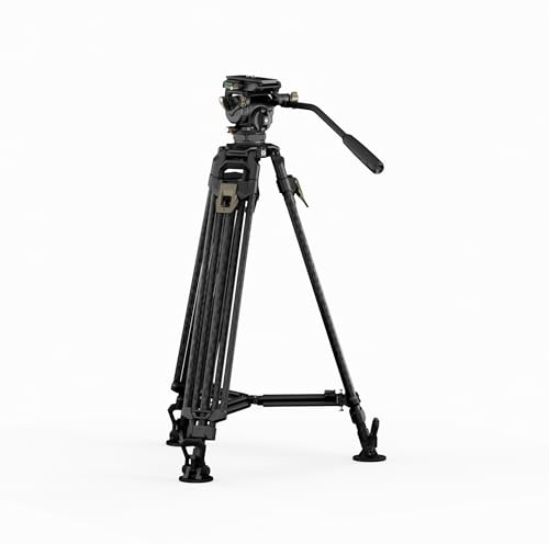 Tilta CT08A 75mm Cine Fluid Head with 2-Stage One Touch Carbon Fiber Tripod Legs - Space Gray (8KG)