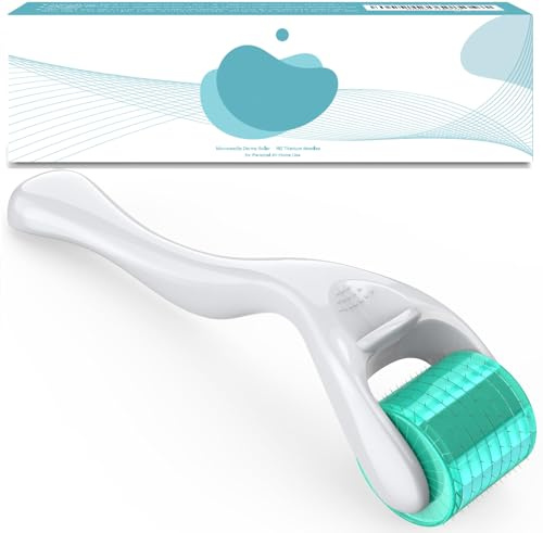 Derma Roller 192 Titanium Individual Real Micro Needles Microneedle Roller - At Home Microdermabrasion Face Beard Roller Dermal Roller