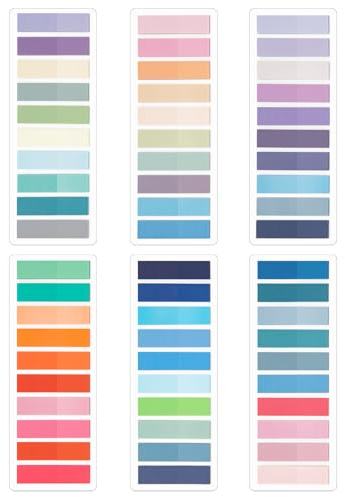 KICNIC Sticky Tabs 1200 Pcs, Pastel Book Tabs, Adhesive PET Page Tabs, Transparent Annotation Labels, Tabs for Notebooks, Small Markers for School, College, Office (60 Colors)