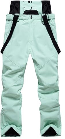 Skihose Damen Große Größen, Schneehose Damen Mit Hosenträger: Wasserdicht Winddichte Softshellhose Mit Taschen Warme Gefütterte Einfarbig Snowboardhose Skilanglaufhose Thermohose Wanderhose Ski Pant