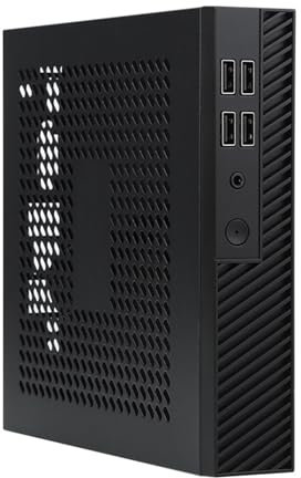 Fazvncv DX01 ITX Caso del Computer Sottile Rapida Dissipazione di Calore Cassa del PC Sostenere VESA Mount Laminati Acciaio Portatile Computer
