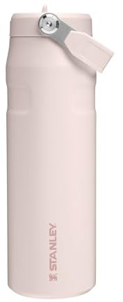 STANLEY Flip Straw 2.0 Borraccia Con Cannuccia 0.7L - 10 Ore Di Freddo - 2 Giorni Di Freddo - Acciaio Inossidabile - Senza BPA - A Prova di Perdite - Lavabile In Lavastoviglie - Rose Quartz