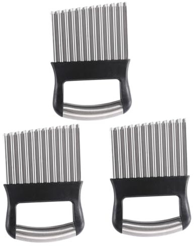 TOPBATHY 3 Pezzi Coltello Ondulato per Patate Coltello da Cucina per Pomodori E UVA Taglia Patatine Fritte Taglia Patate Coltello Ondulato per Affettare Patatine Fritte Coltello Ondulato