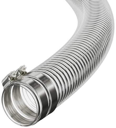 40MM ID - 5 METRE Clear PVC Flexible Conduit Outdoor Cable Coil - Underground Burial, External Trunking, Electrical Ducting, Hose Pipe Wire Protection with 2 Clips