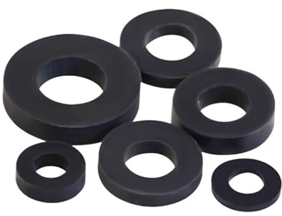 20/100 Stück M3 M4 M5 M6 M8 M10 Silikon-Schraubendichtung, Gummi, runde, flache Unterlegscheibe, Vibrationsdämpfung, wasserdichte Dichtung, dick 1–4 mm(4X8X3MM_20PCS)