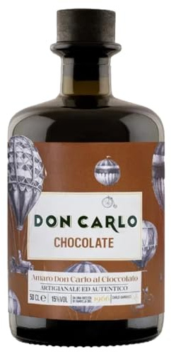 Amaro Don Carlo Chocolate | Infuso di 15 Erbe e Cioccolato | Bottiglia 50 Cl | Liquore Artigianale Alta Qualità | Digestivo | Campania