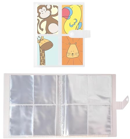 Album per Carte 3 Pollici con 240 Tasche Trasparenti, Raccoglitore Impermeabile per Foto, Biglietti da Visita, Gioielli e Collezioni, Materiale PP Ecologico Durevole, Copertina Bianca