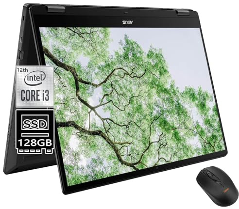 ASUS Chromebook Touchscreen Laptop 2in1 Tablet - 16inch FHD+ Display - Intel Core i3-1215U - 8GB RAM - 128GB SSD - Backlit Keyboard - FHD Webcam - School Student Kid - Google Chrome