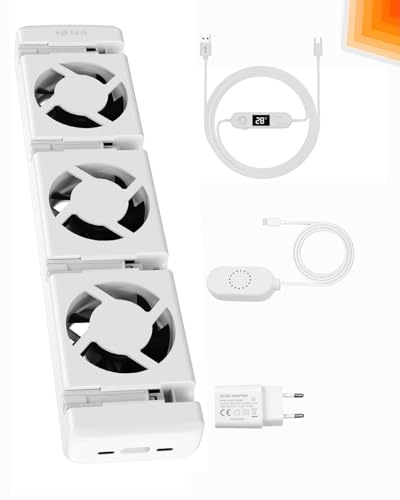 Ventilatore per termosifone, 3 ventole, con regolatore di velocità del vento