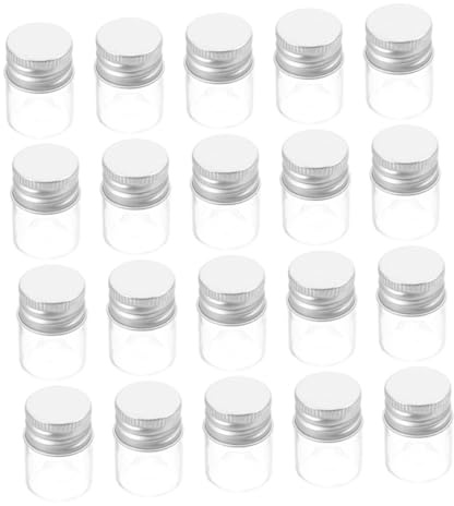 SHINEOFI 30pièces Lot de Mini Pots Verre avec Couvercles Aluminium Contenants Cosmétiques Vides Flacons de Test pour Décoration de Produits
