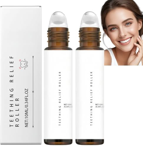 2 rulli per dentizione, efficace rullo per olio essenziale, rullo per dentizione, polvere per dentizione, rullo per lenire, rullo per dentizione, rullo per dentizione, rullo re/LIEF con delicato