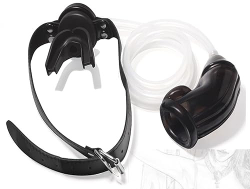 JiXGzAo Bouchon Buccal Gag Urinoir Manchon For Pénis Cage For Avec Tuyau En Silicone Jeux Sexuels Fétichistes Ensemble De Harnais For Bâillon Sexuel Gay Jouets Femmes Hommes