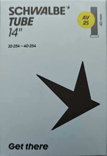 Schwalbe Fahrradschlauch AV2S 32/40-254 IB AGV 40mm | Zuverlässige Luftdichtheit, Einfaches Aufpumpen, Robustes Butylmaterial, ETRTO 47-254 kompatibel