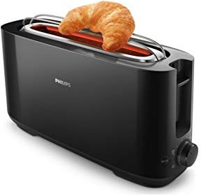 Philips HD2590/90 Gitter Broten Daily schwarz, 1 Schlitz Extra lange, Knopf Warmhalterost