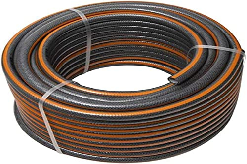 WERKA PRO Tuyau d'Arrosage Antivrille Renforcé Ø15 mm 40 m Gris et Orange | PVC, robuste, durable, anti-UV, usage jardin, 5 couches, résiste à 35 bars, température 10°C à 60°C, gris et orange