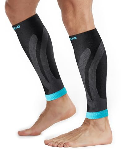 CAMBIVO Medias Compresivas 2 Pares, Calcetines Compresion Mujer Hombre, Mangas de Compresión para Deporte, Running, Ciclismo, Trabajo, Vuelo
