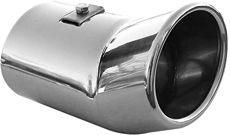 Auspuffblende Endrohr Endstuck Auspuff Blende Schalldampf Sportauspuff Universell Schalldampf Sport Tuning Optik Edelstahl Oval bis 60mm Chrom AutoHobby