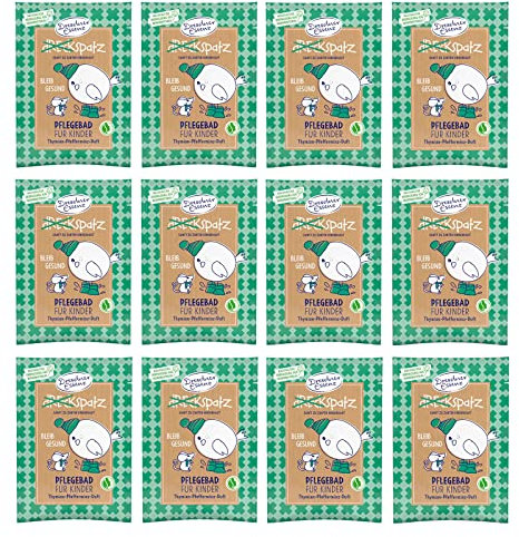 Confezione da 12 pezzi di Dresdner essenza sporca passero per la cura e il timo, profumo di menta piperita, 12 x 50 g, additivo vegano