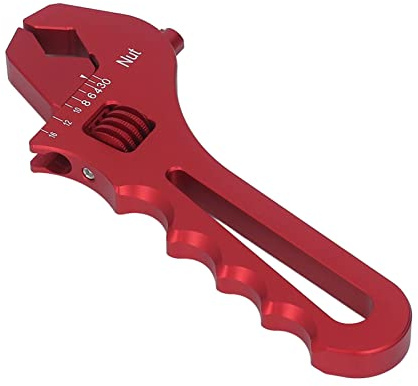 Chiave Regolabile, Chiave di Montaggio, Consente L'adattamento Automatico Delle Dimensioni, Design Ergonomico, Chiave Inglese Leggera in Alluminio per Rubinetti, Valvole, Soluzioni di Tubi(Rosso)