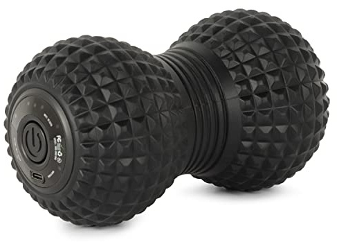 Silvergear® Massageball mit Vibration | Löst Muskelverspannungen | Massageball mit 4 Vibrationsstufen für Rücken, Beine, Füße | Ergonomisch Geformter und Tiefenwirksamer Massageball