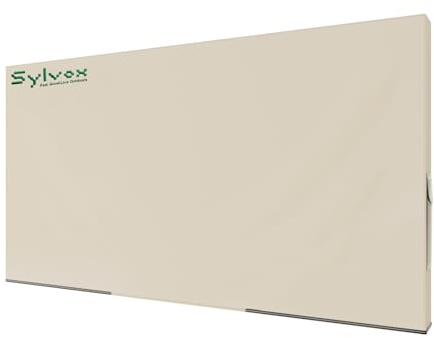 SYLVOX Outdoor TV Cover, 600D TV Cover for 60 to 65 inches TV, Waterproof, Weatherproof and Dust-Proof TV Screen Cover with Remote Control Pocket, Perfect for outdoor TV protection, Khaki