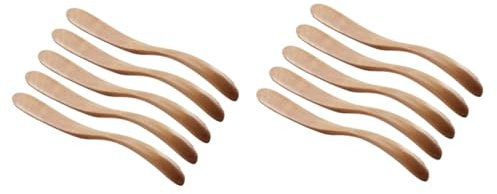 Garneck 10 Stk Marmeladenverteiler easy putz holzbesteck set Buttermesser Holz Butterstreuer Sahnemesser dicht Lotusbaum Bambus